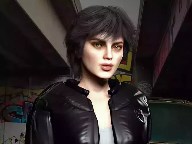 Jane-Female Character Low-poly 3D model