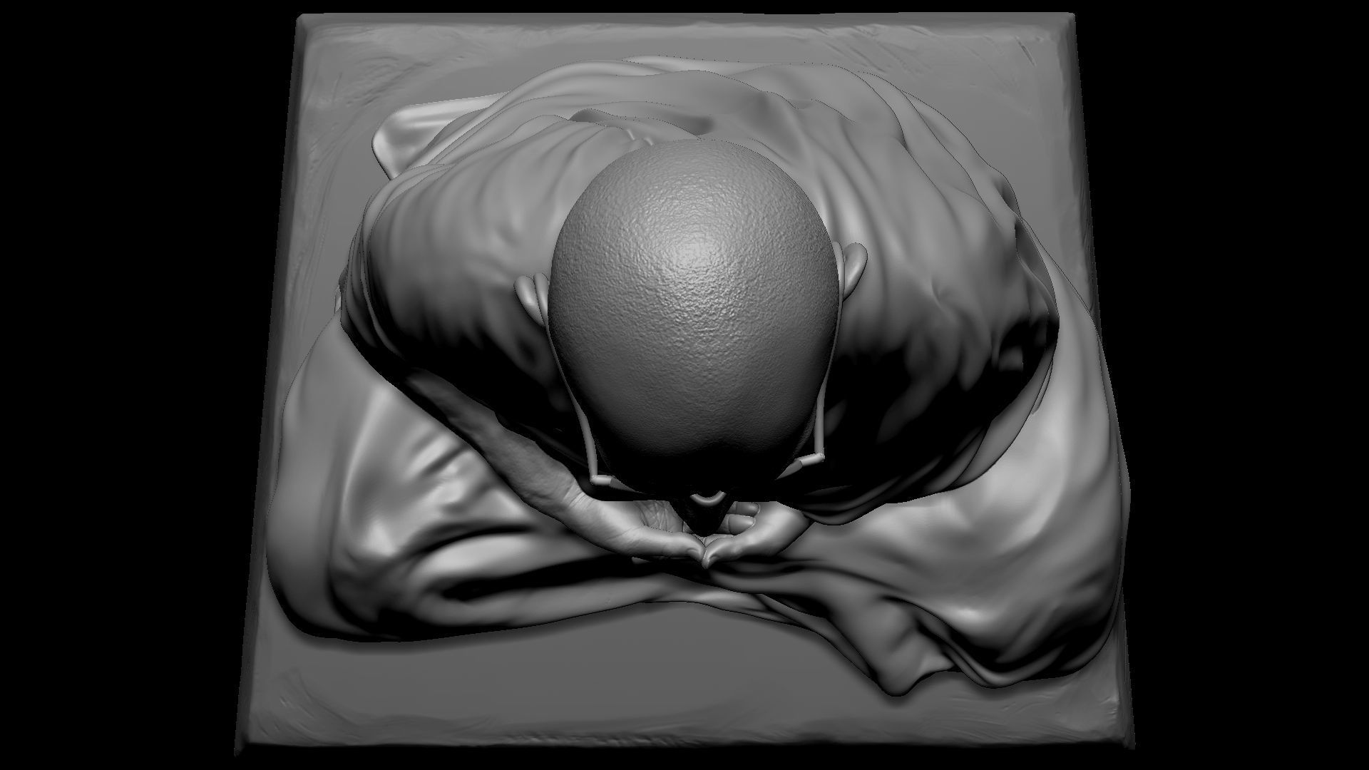 Mahatma Gandhi sculpture 3D print model_24