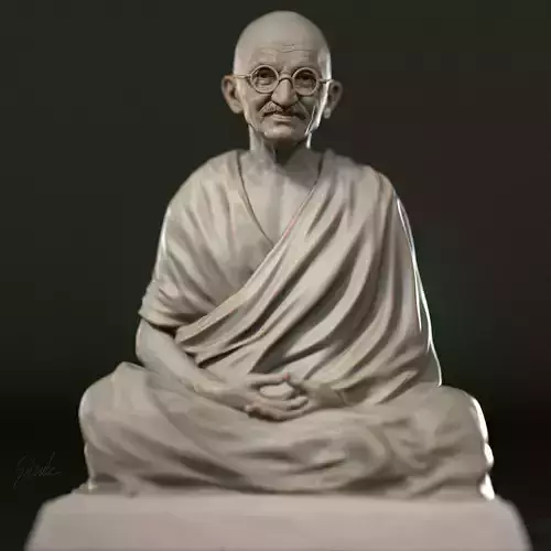 Mahatma Gandhi sculpture 3D print model