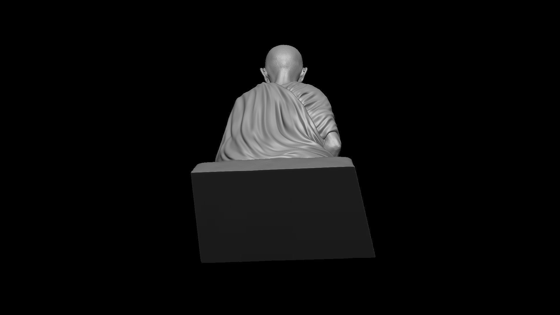 Mahatma Gandhi sculpture 3D print model_26