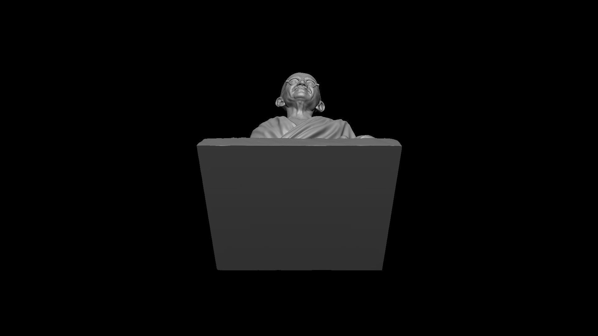 Mahatma Gandhi sculpture 3D print model_25