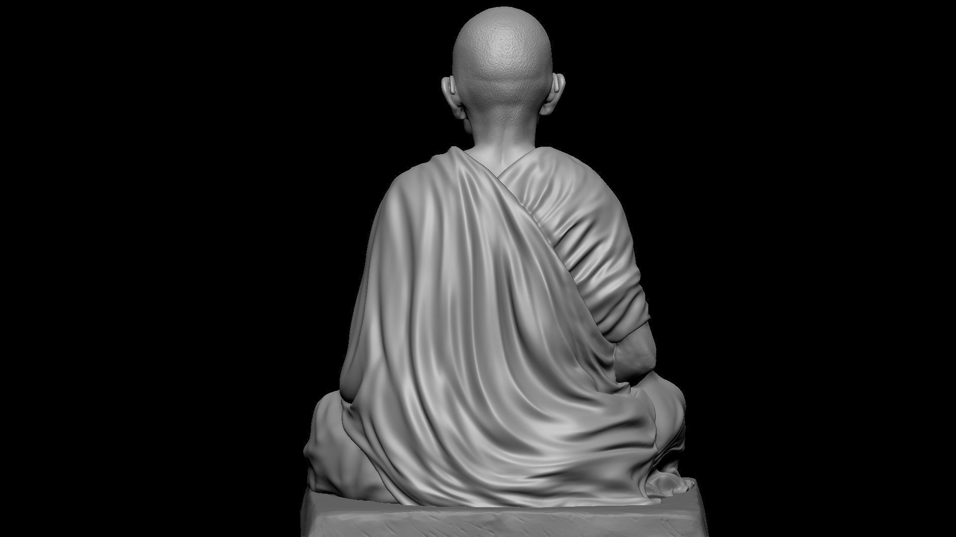 Mahatma Gandhi sculpture 3D print model_11