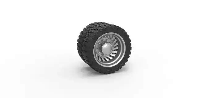 Rear semi wheel for pickup V13 Scale 1 to 25