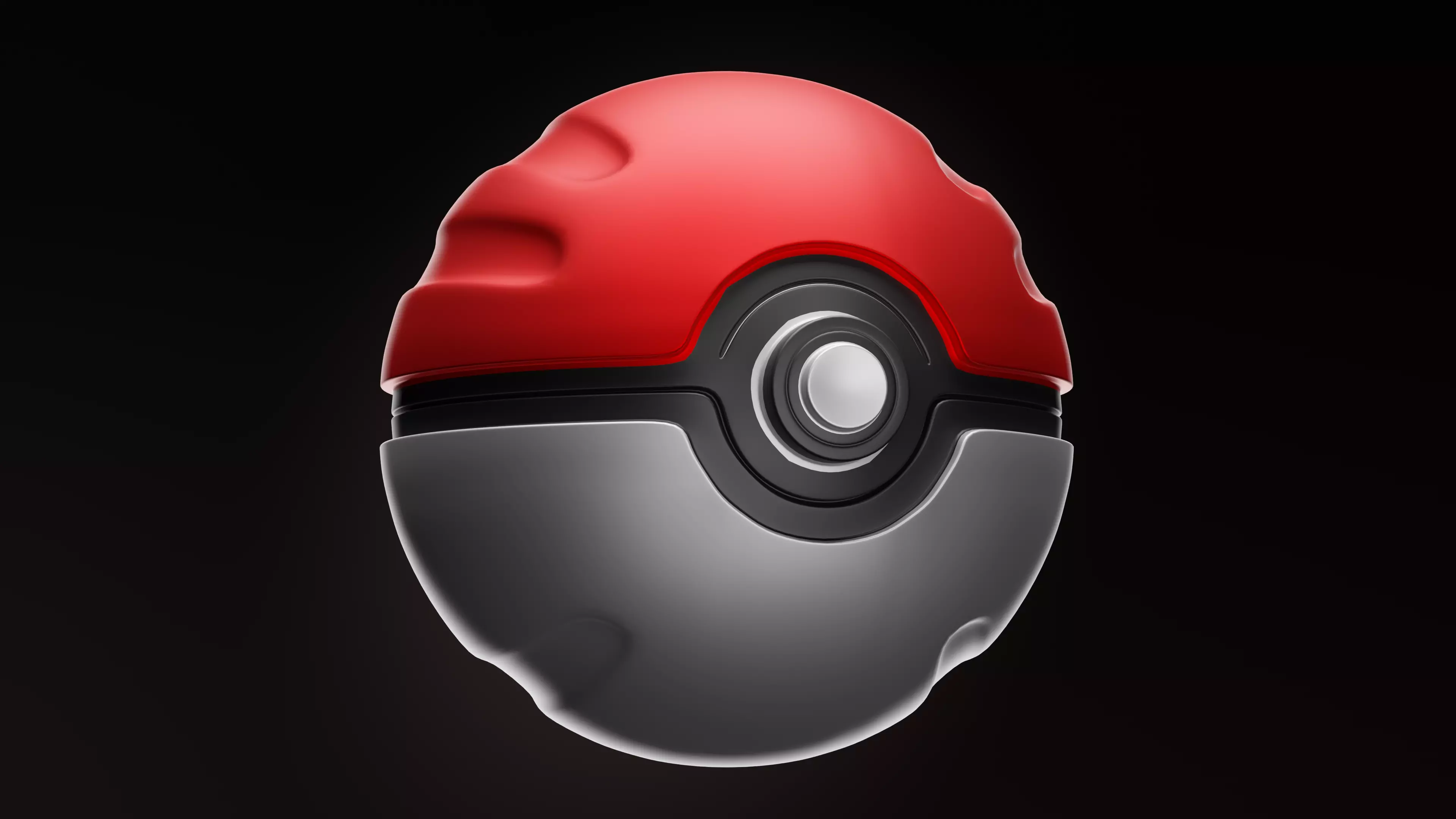 Pokeball Low-poly 3D model_0