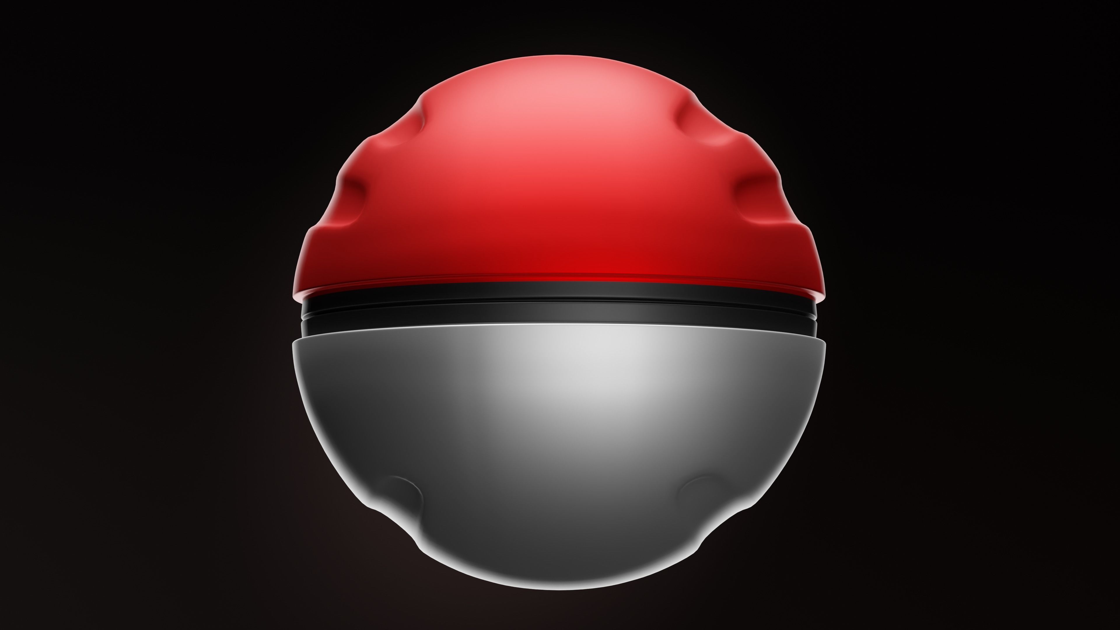 Pokeball Low-poly 3D model_2