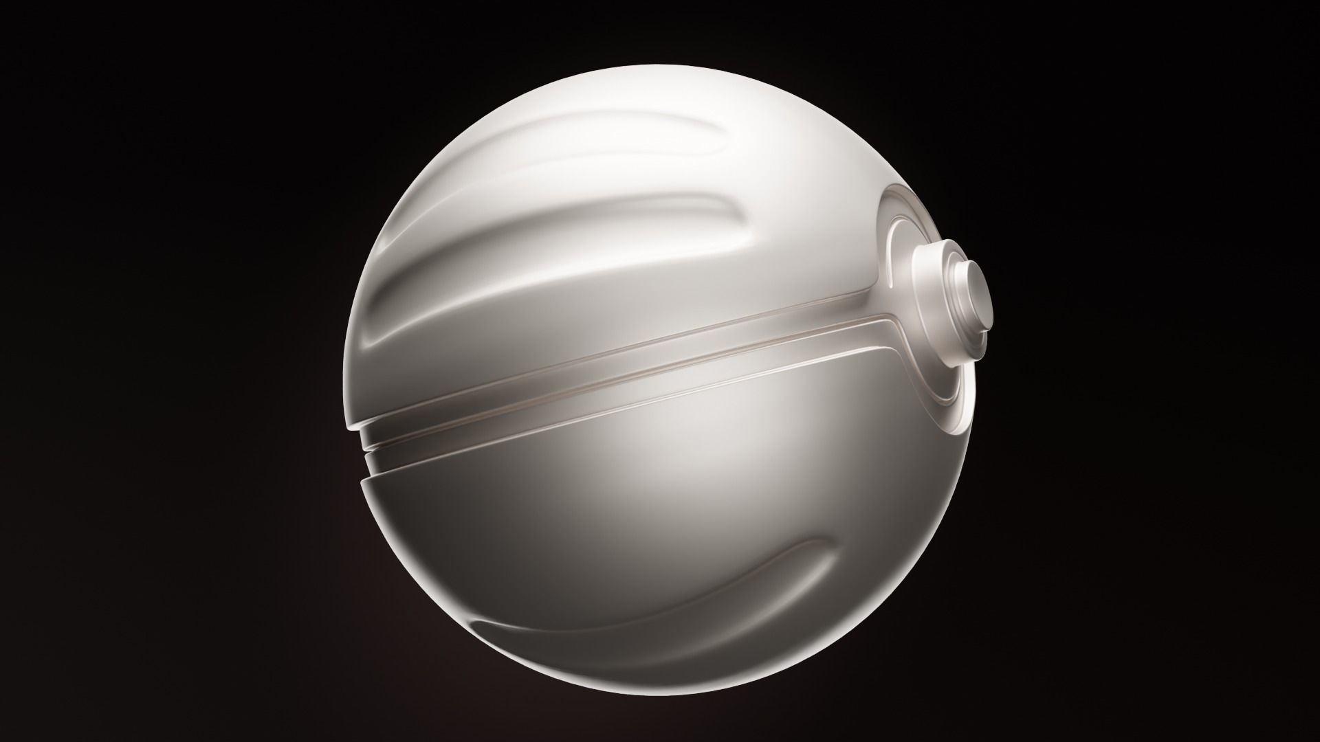 Pokeball Low-poly 3D model_5