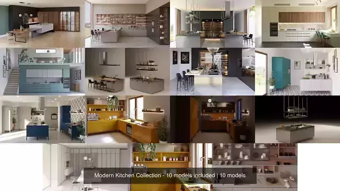 Modern Kitchen Collection - 10 models included 
