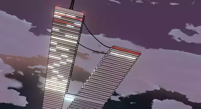 V TOWER Villains lair 3D model