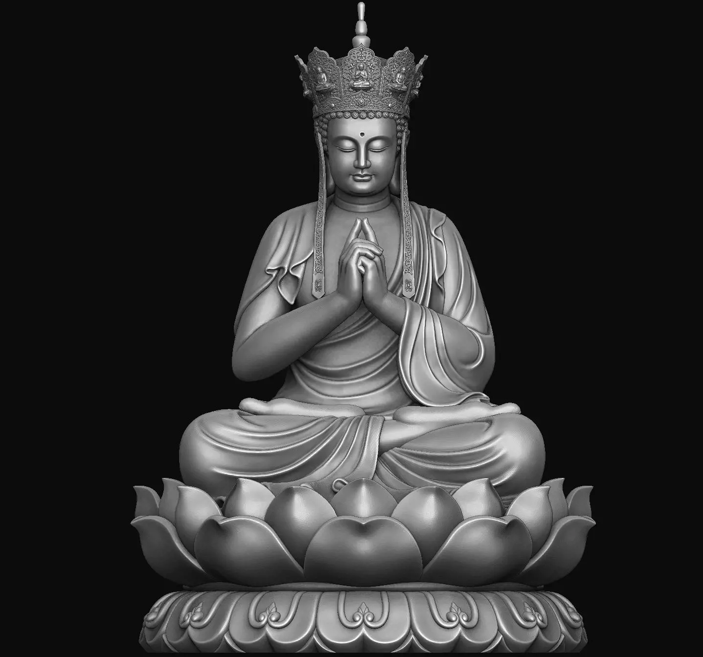 Buddha Statue 3D print model_0