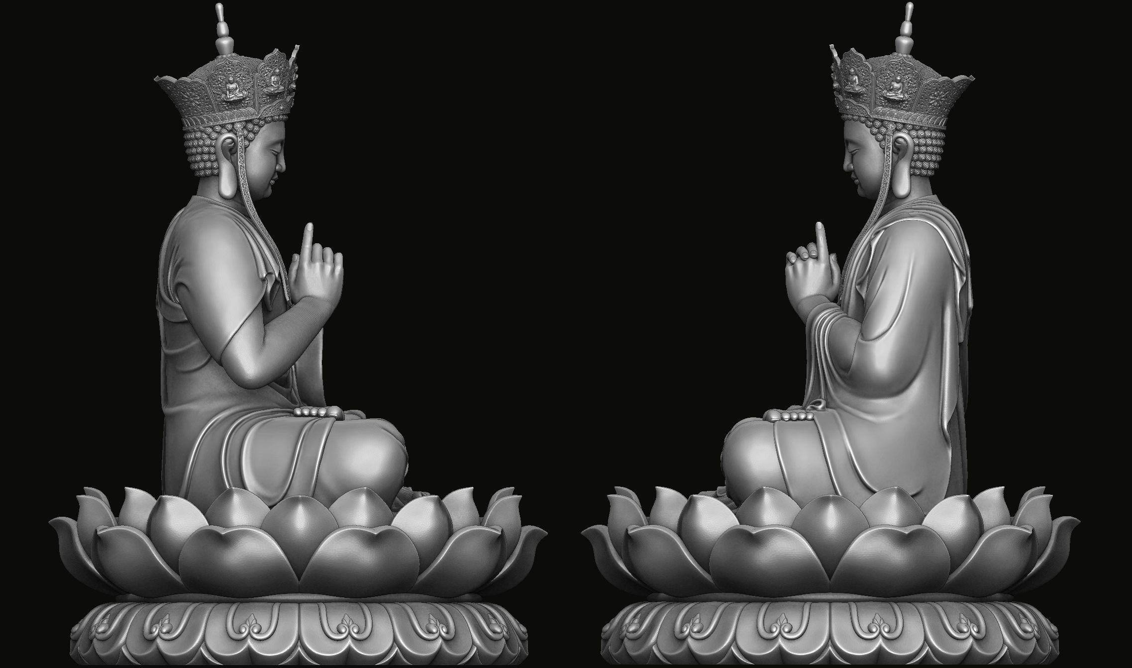 Buddha Statue 3D print model_2