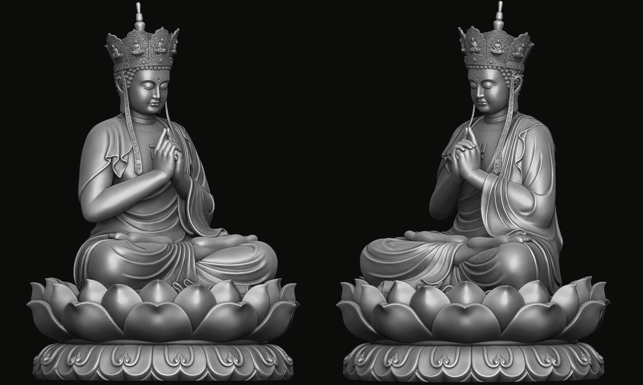 Buddha Statue 3D print model_3