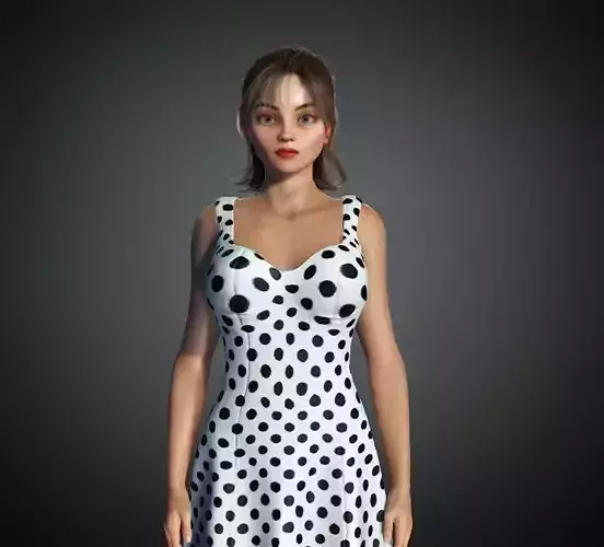 Cartoon Woman 3D model 