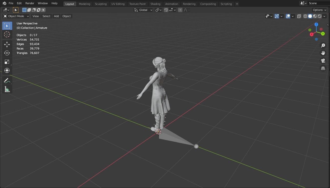 Cartoon Woman 3D model  Low-poly 3D model_20