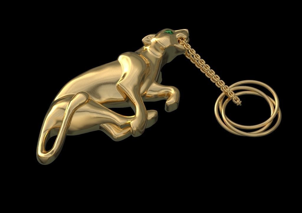 BROOCH PANTHER 3D print model_10