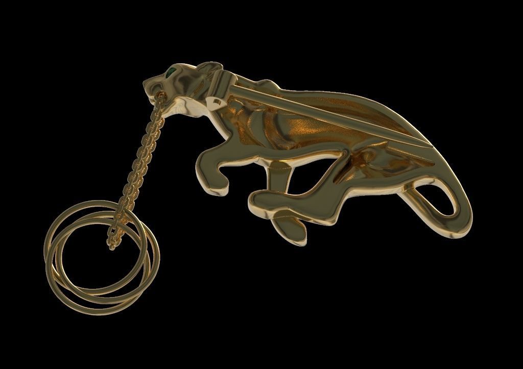 BROOCH PANTHER 3D print model_13