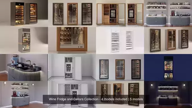 Wine Fridge and Cellars Collection - 4 models included 