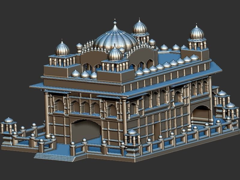 Golden Temple  3D print model_13