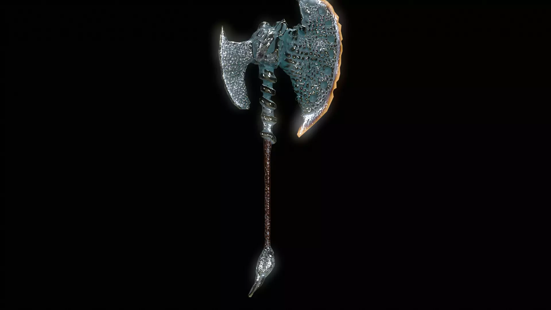 DarkFantasy sword Low-poly 3D model_0