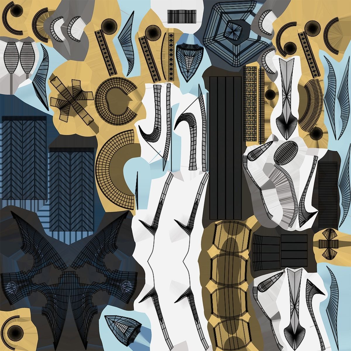 3 Fantasy Tridents Collection All PBR Unity UE Textures Included _10