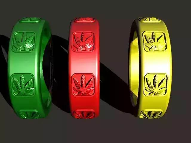 cannabis themed jewelry ring