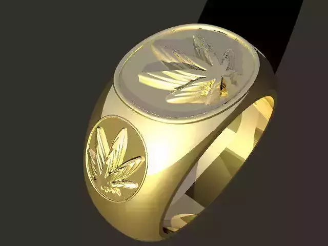 cannabis themed jewelry ring