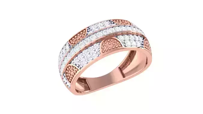 High Jewelry Diamond Cocktail Ring 3dm stl obj renders