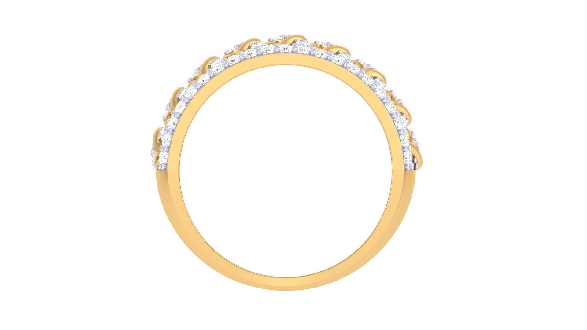 Mesh High Jewelry Diamond Cocktail Ring 3dm stl obj renders 3D print model_8