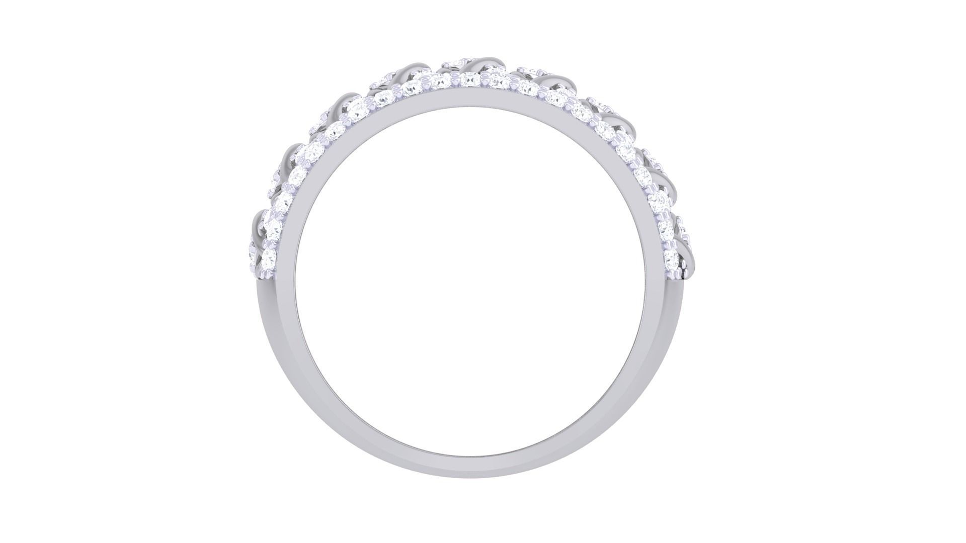 Mesh High Jewelry Diamond Cocktail Ring 3dm stl obj renders 3D print model_9