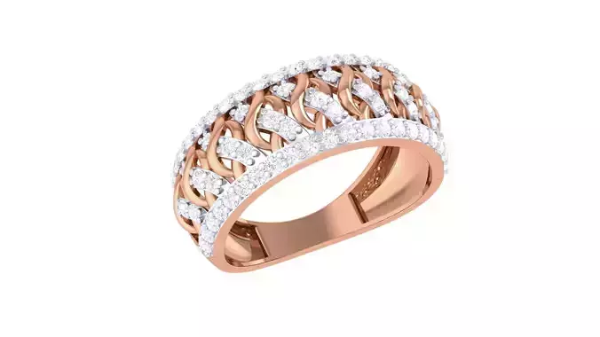 Mesh High Jewelry Diamond Cocktail Ring 3dm stl obj renders