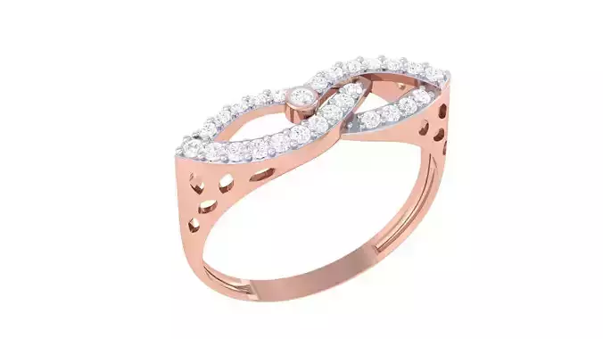 High Jewelry Diamond Cocktail Ring 3dm stl obj renders