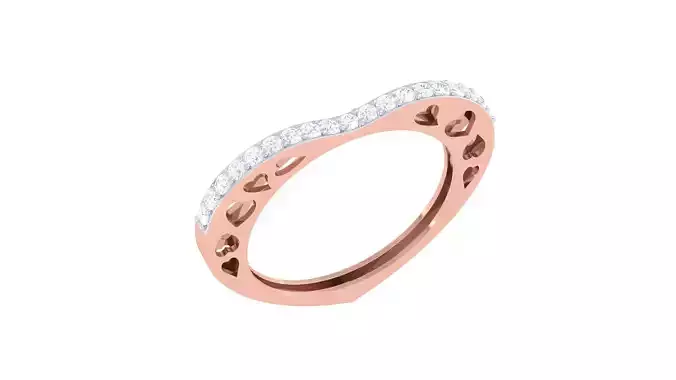 Heart Love Valentine High Jewelry Diamond Cocktail Ring 3dm stl 3D print model