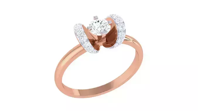 Solitaire High Jewelry Diamond Cocktail Ring 3dm stl obj renders