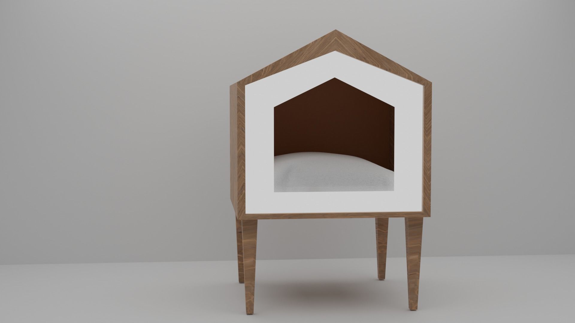 Cat house  3D model_3