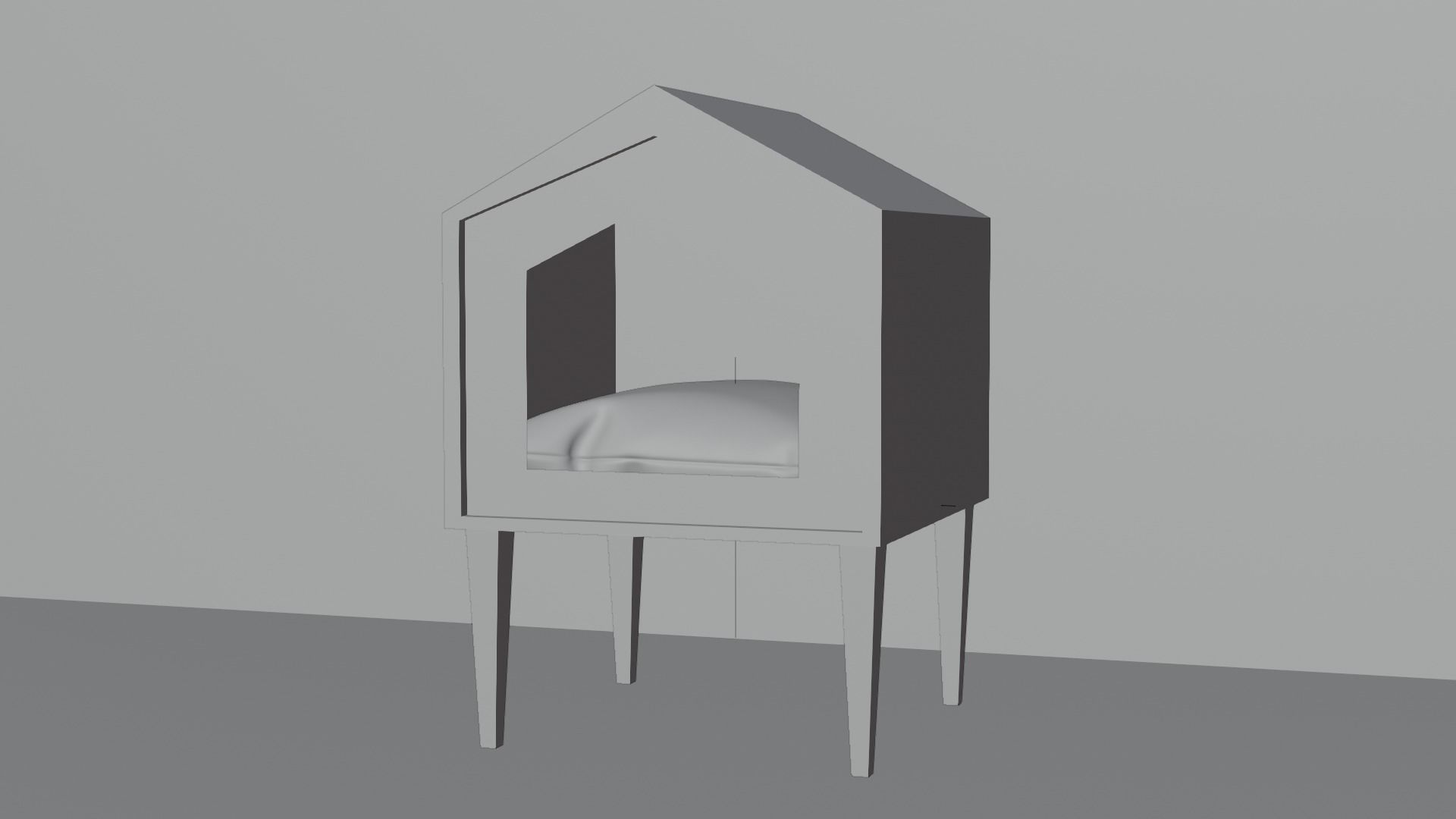 Cat house  3D model_5