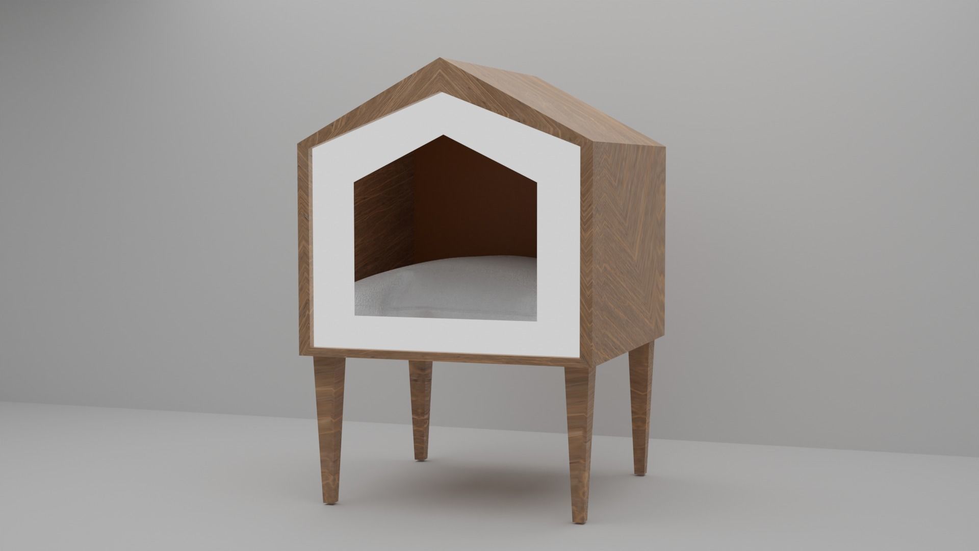 Cat house  3D model_4