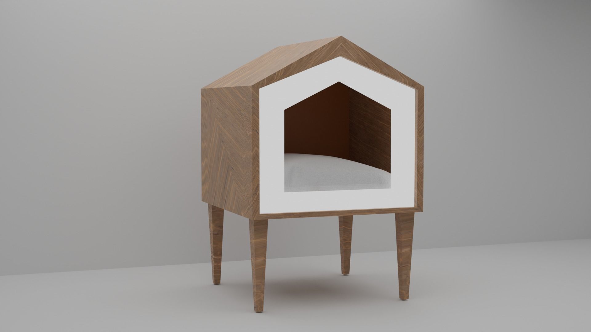 Cat house  3D model_2
