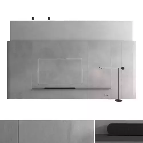 TV wall set 58 3D model