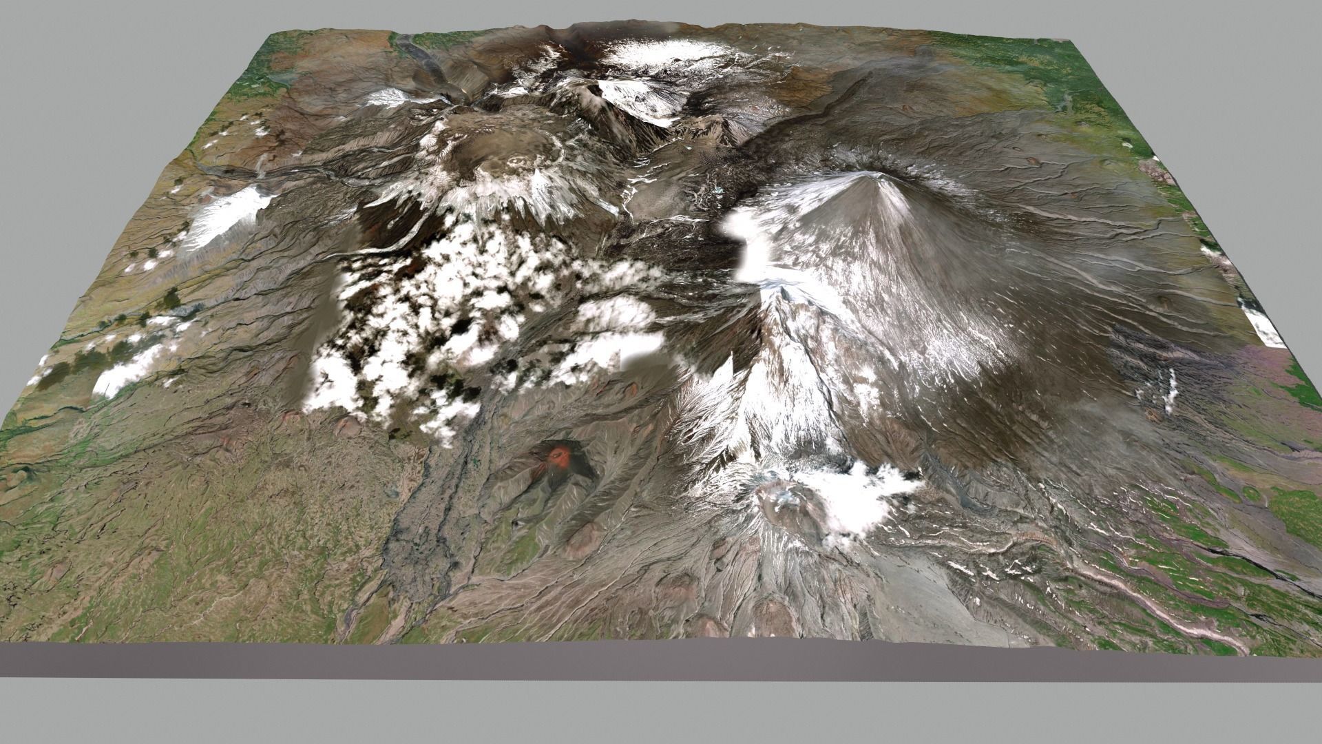 Volcano Klyuchevskaya Sopka 3D model_2