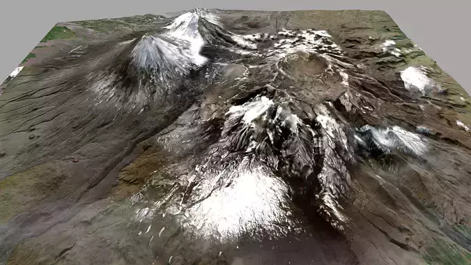 Volcano Klyuchevskaya Sopka 3D model