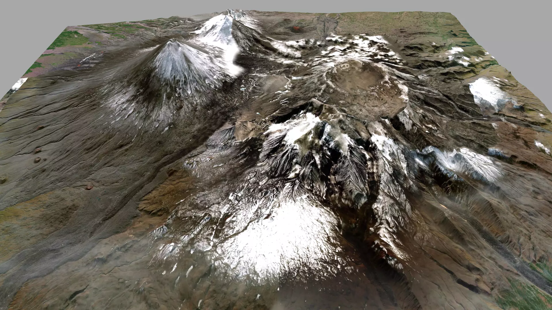 Volcano Klyuchevskaya Sopka 3D model_0