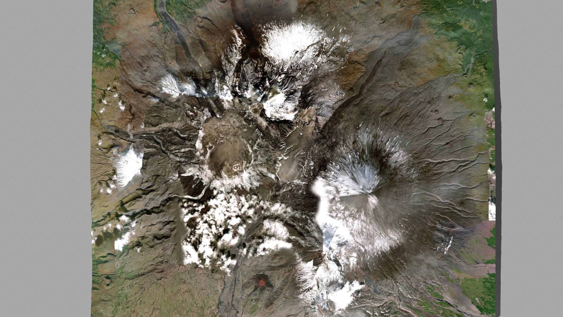 Volcano Klyuchevskaya Sopka 3D model_7