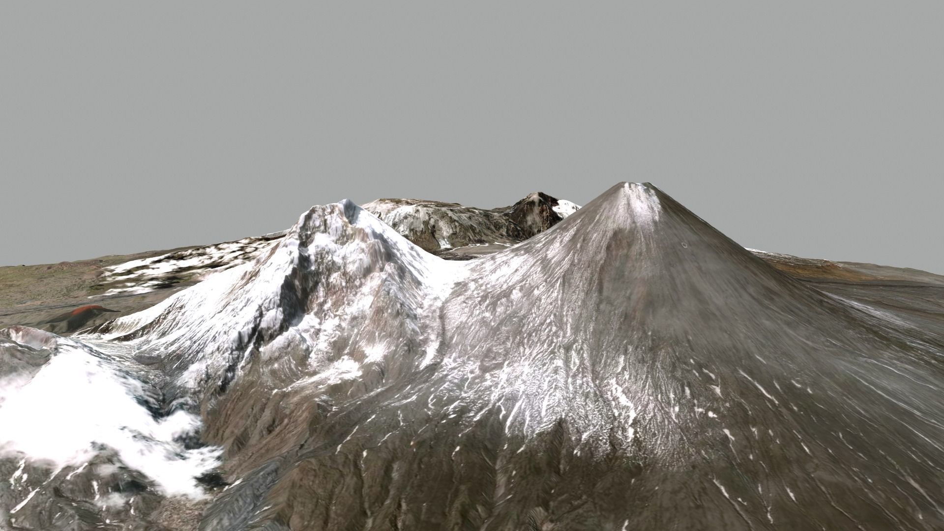 Volcano Klyuchevskaya Sopka 3D model_5