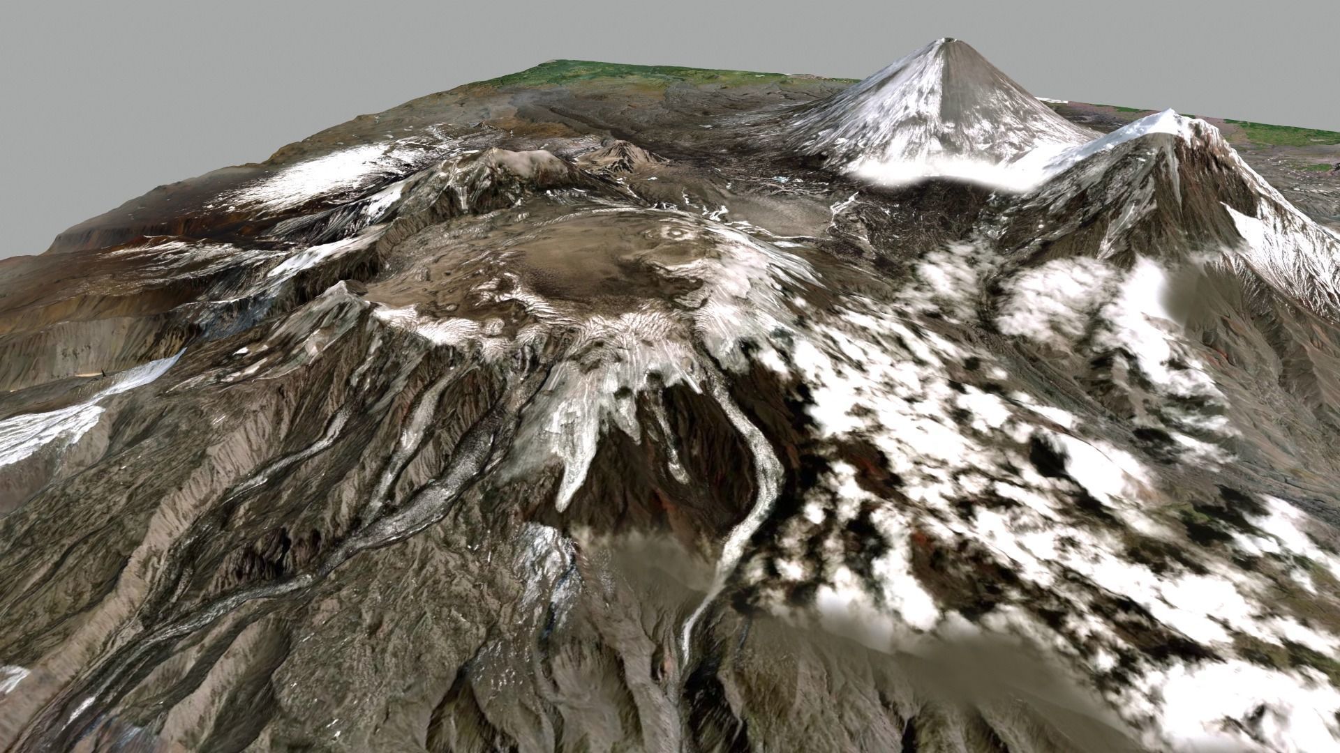 Volcano Klyuchevskaya Sopka 3D model_3