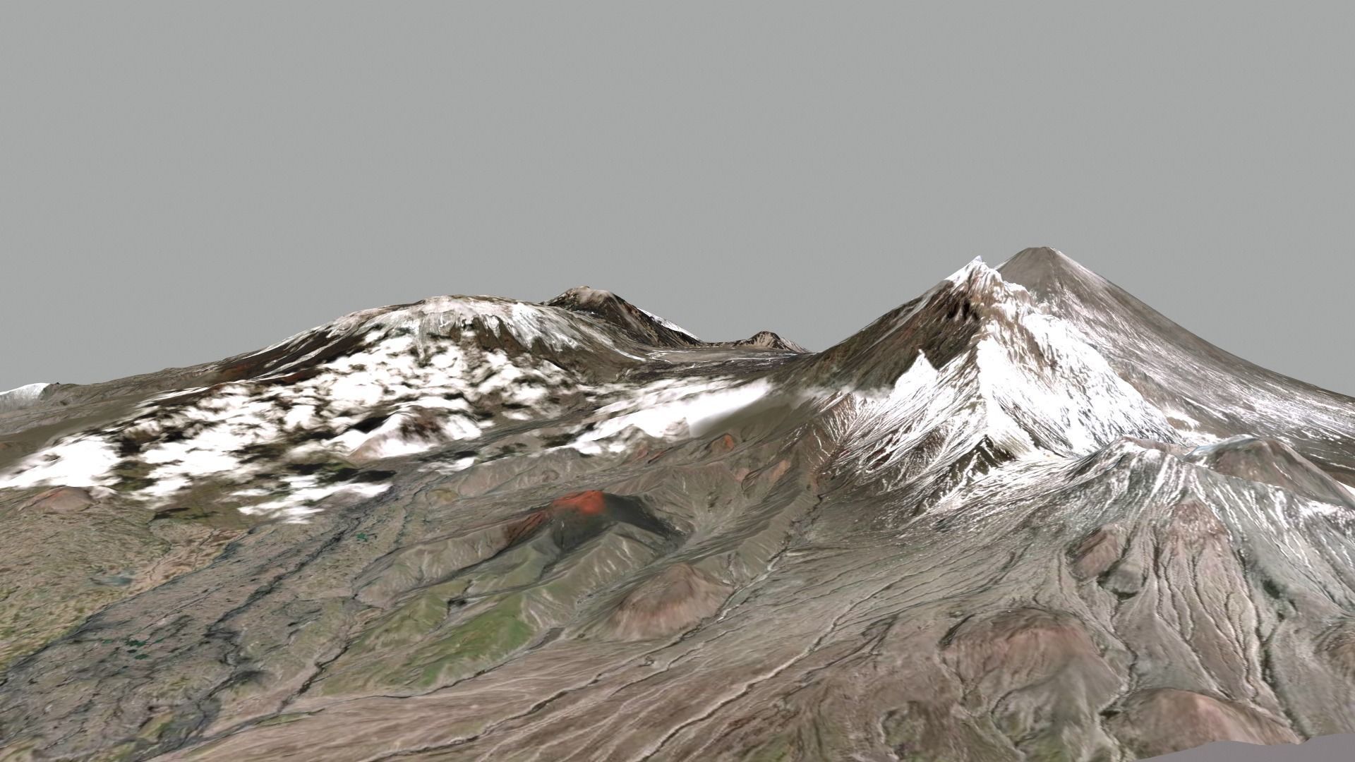 Volcano Klyuchevskaya Sopka 3D model_4