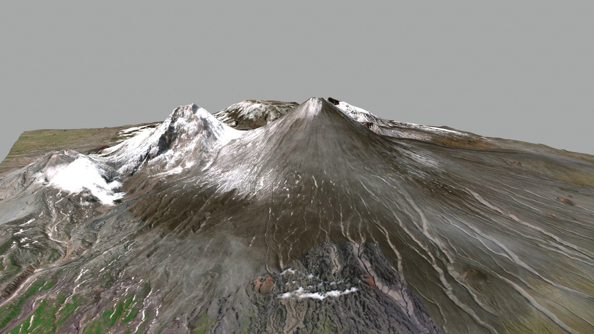 Volcano Klyuchevskaya Sopka 3D model_6