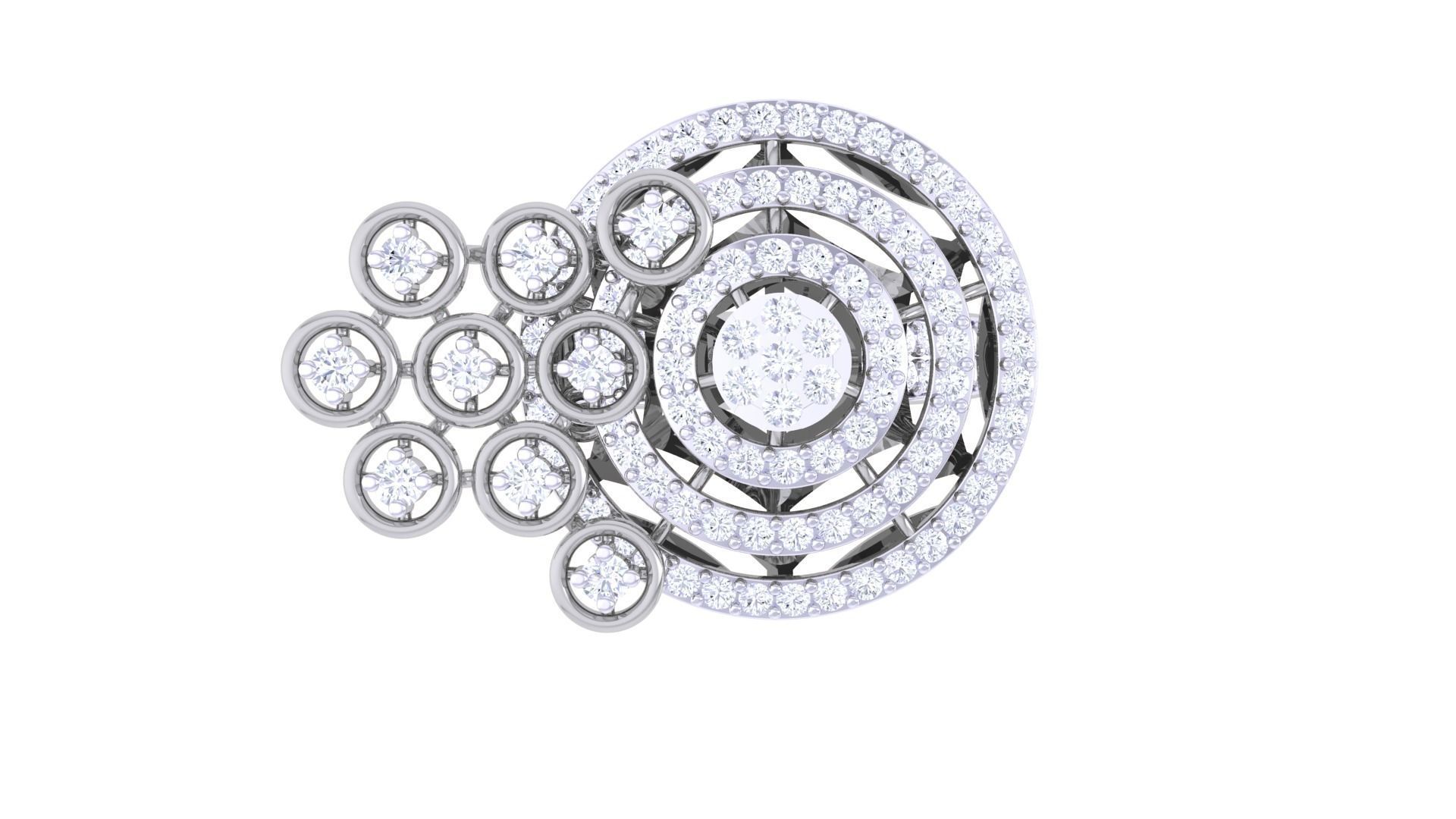 Asteroids on Planet High Jewelry Diamond Cocktail Ring 3dm stl 3D print model_7