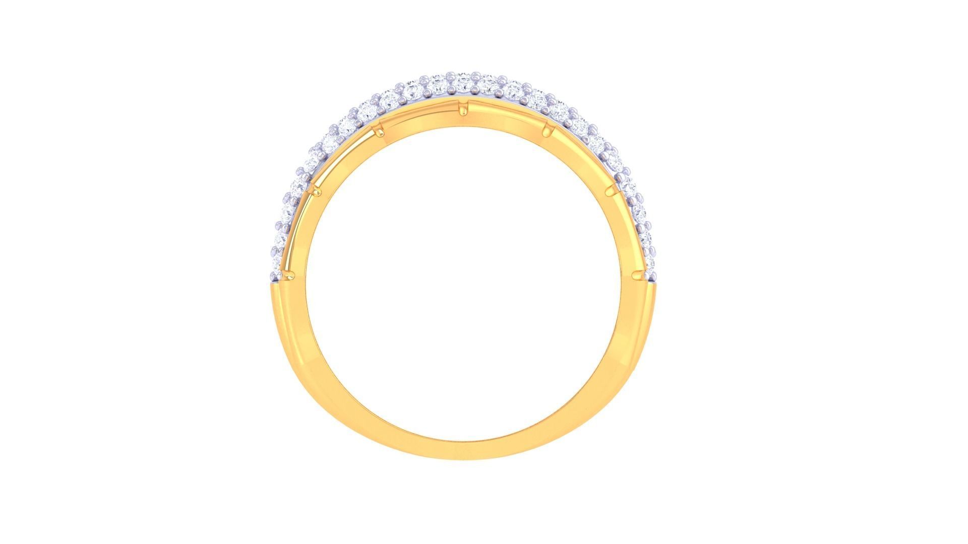 Wire High Jewelry Diamond Cocktail Ring 3dm stl obj renders 3D print model_11