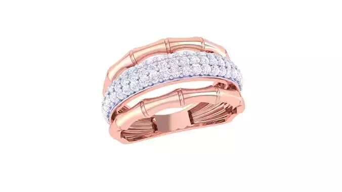 Wire High Jewelry Diamond Cocktail Ring 3dm stl obj renders 3D print model