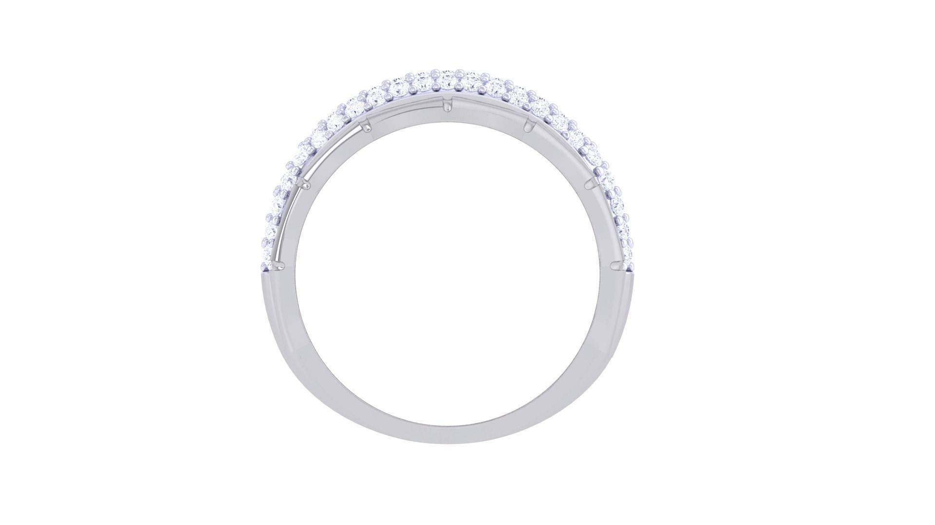 Wire High Jewelry Diamond Cocktail Ring 3dm stl obj renders 3D print model_12