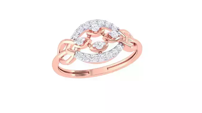 High Jewelry Diamond Cocktail Ring 3dm stl obj renders